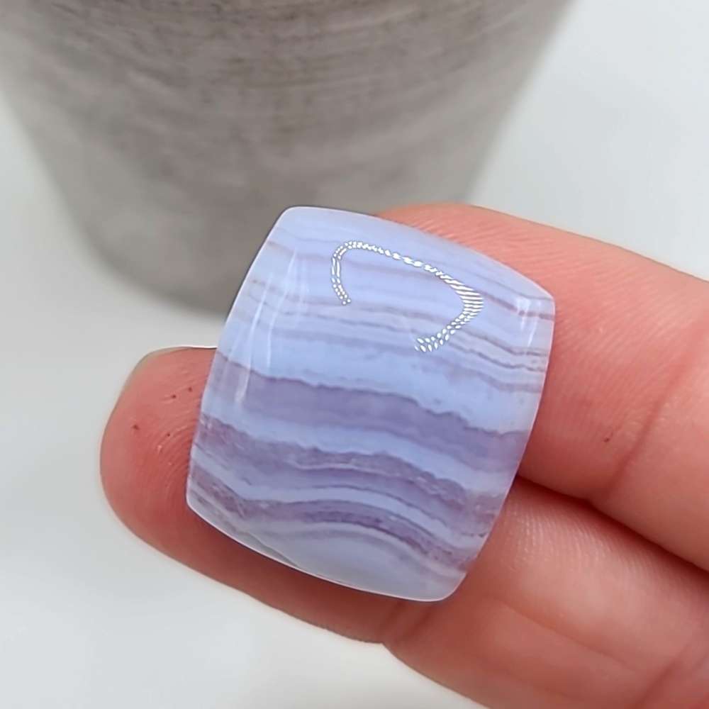 South African Blue Lace Agate Square Cabochon D